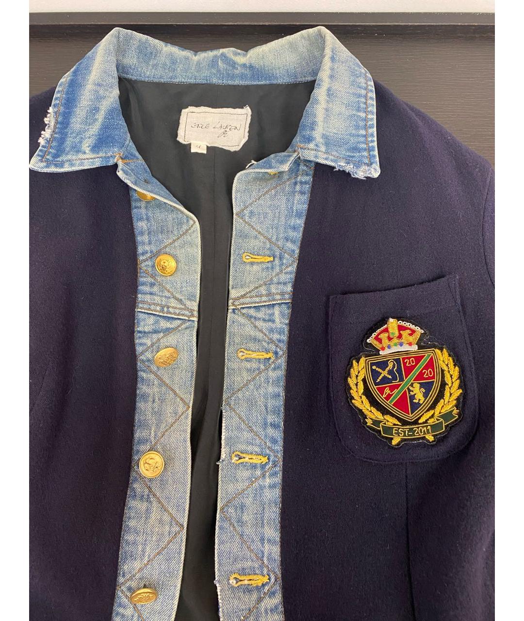 RALPH LAUREN Темно-синий шерстяной пиджак, фото 3