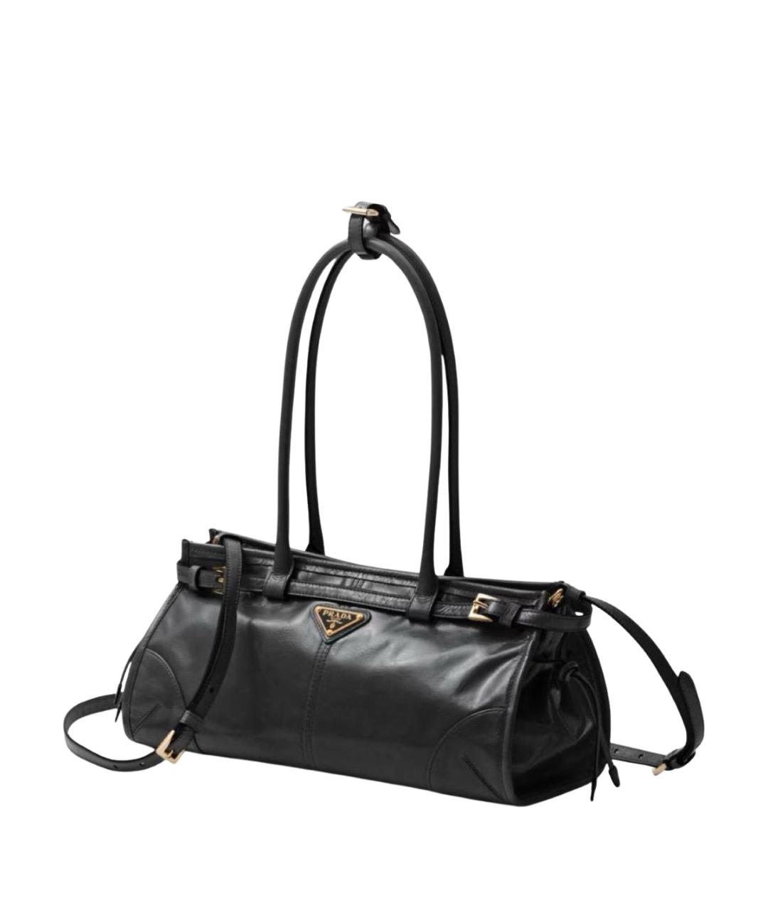 PRADA Черная кожаная сумка через плечо, фото 1