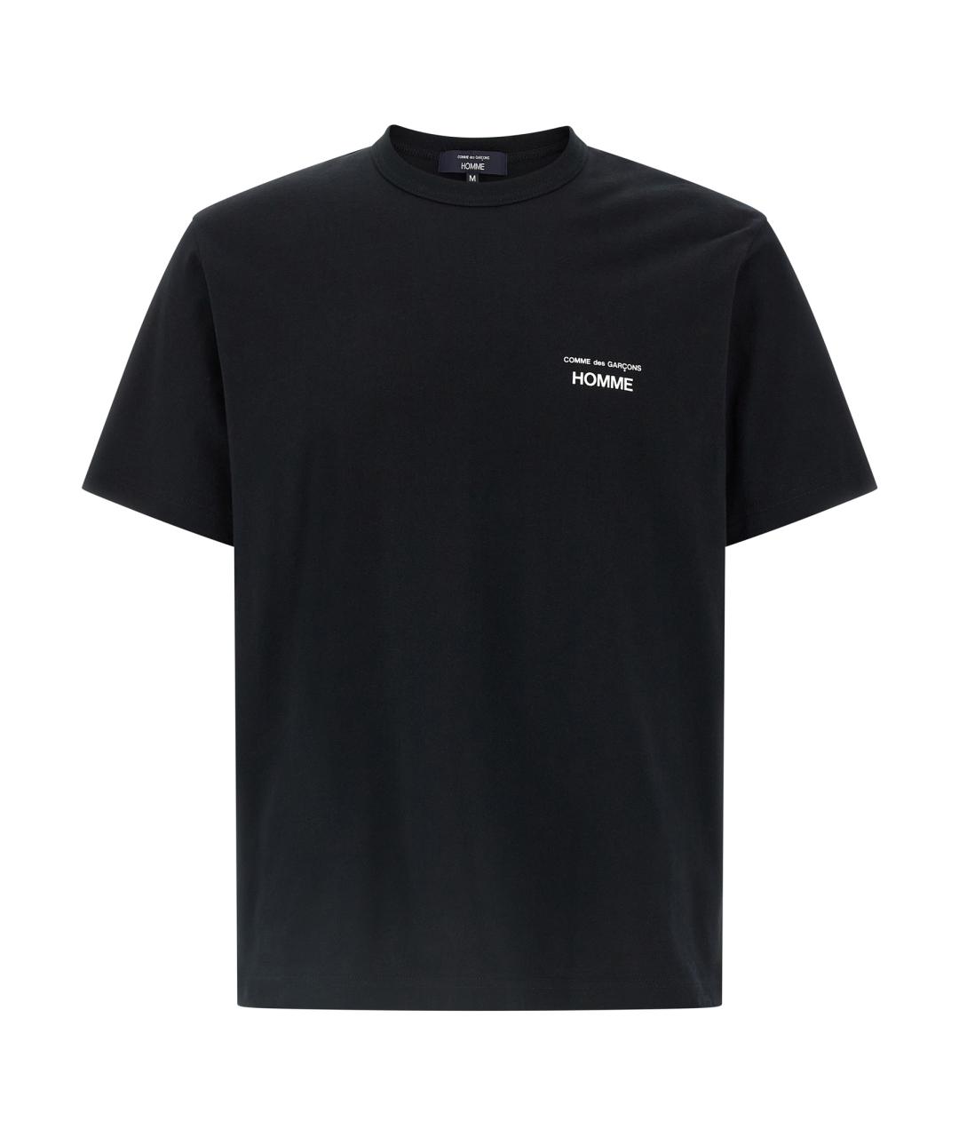 COMME DES GARÇONS HOMME PLUS Черная хлопковая футболка, фото 1