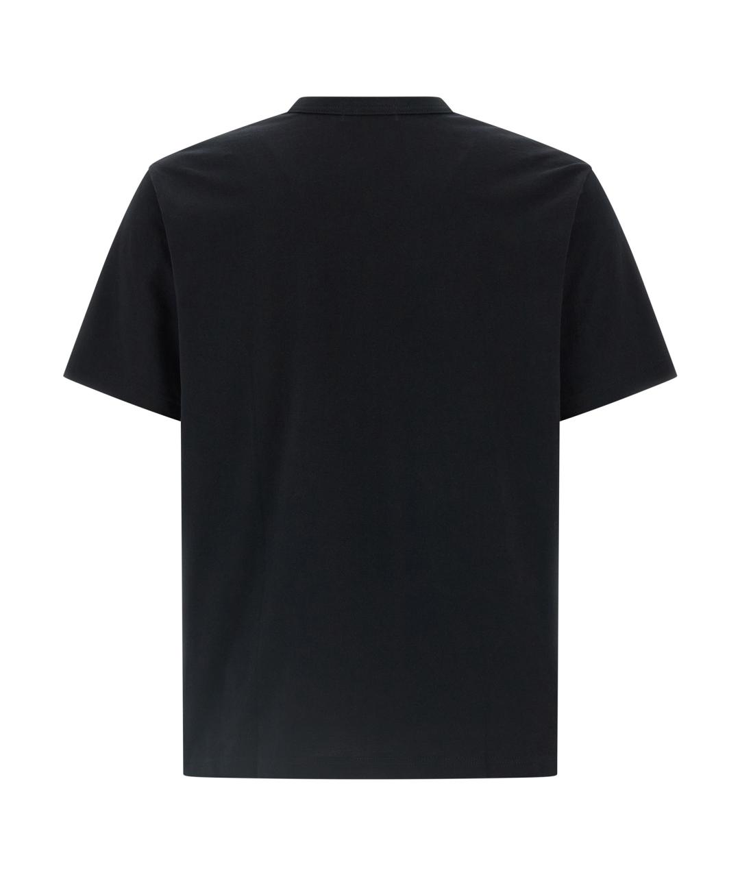 COMME DES GARÇONS HOMME PLUS Черная хлопковая футболка, фото 2