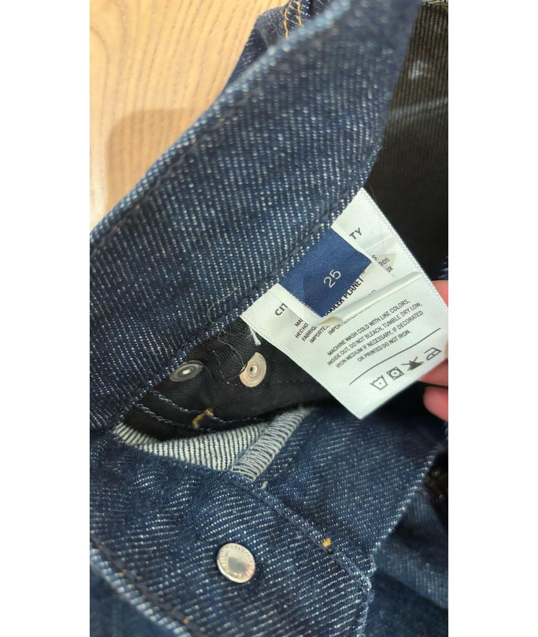 Citizien Of Humanity Темно-синие хлопко-эластановые джинсы клеш, фото 4