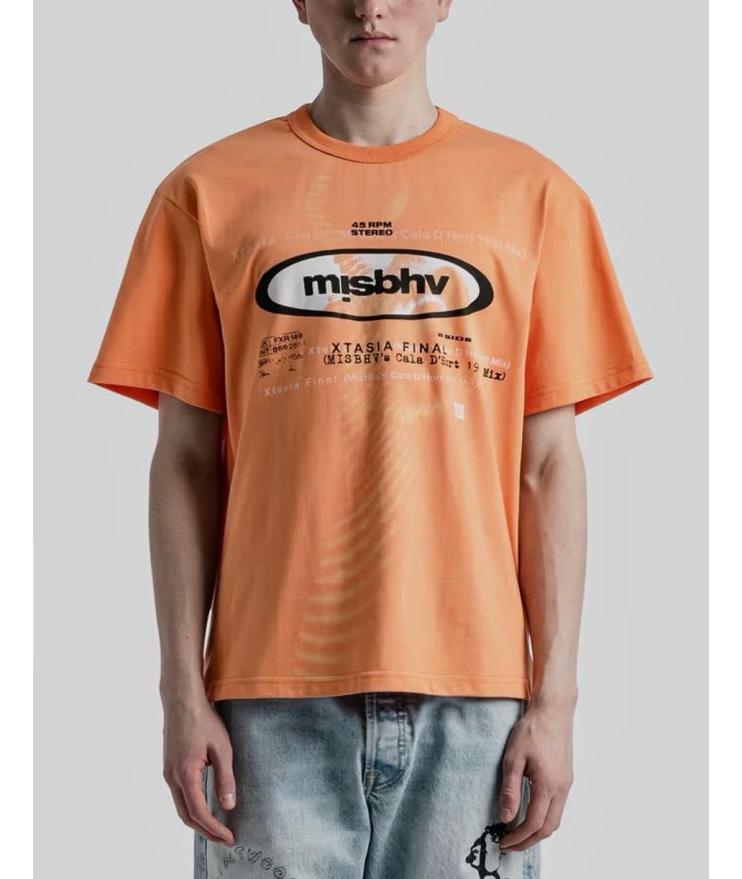 MISBHV Оранжевая хлопковая футболка, фото 2
