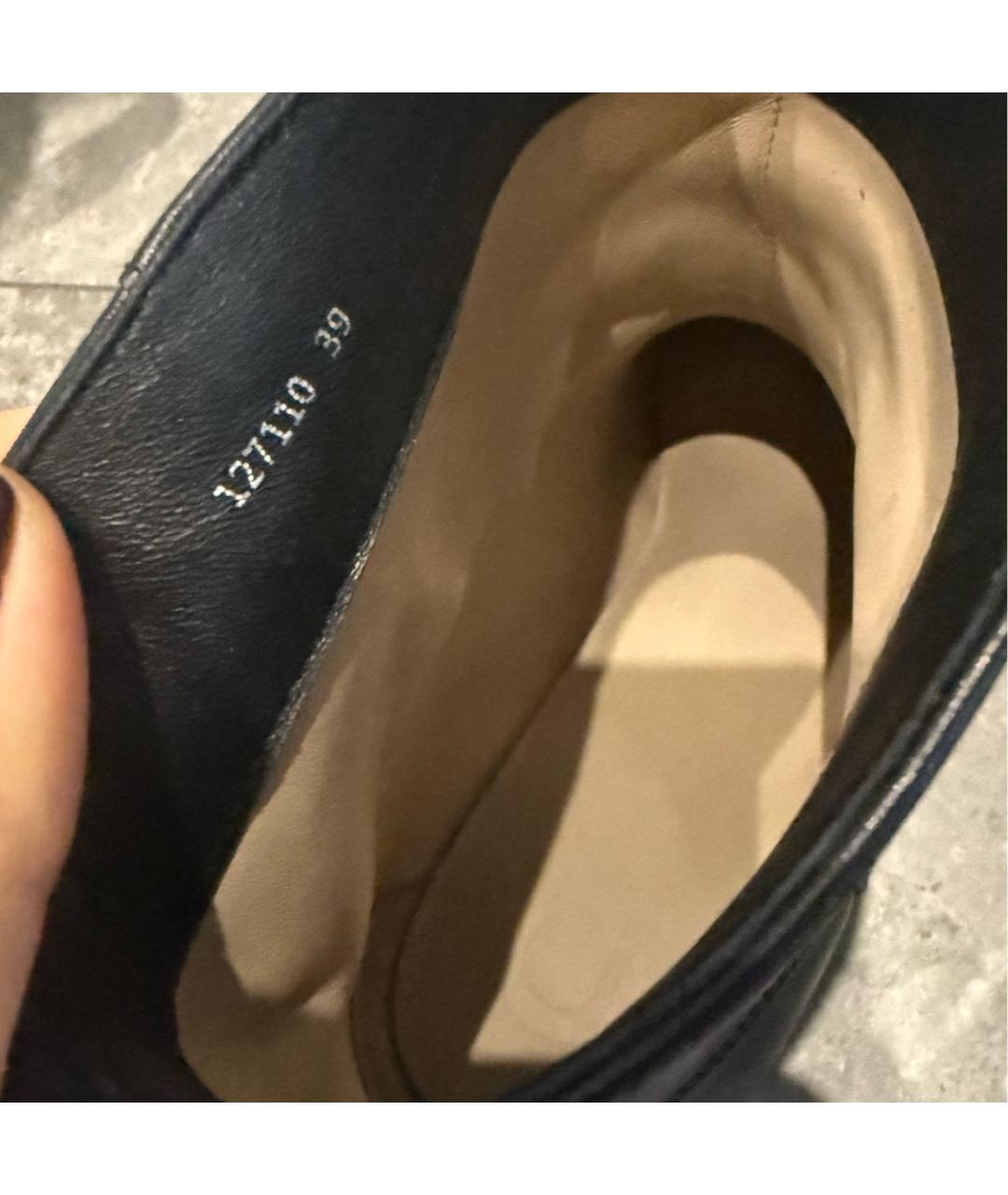 12 STOREEZ Черные кожаные ботильоны, фото 6