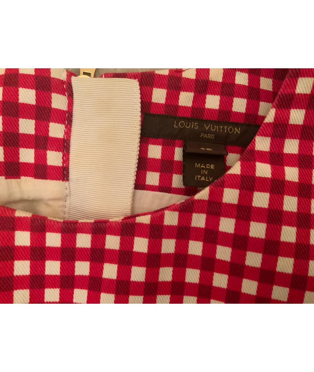 LOUIS VUITTON Красный хлопковый сарафан, фото 5
