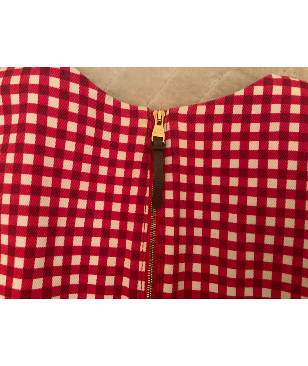 LOUIS VUITTON Красный хлопковый сарафан, фото 4