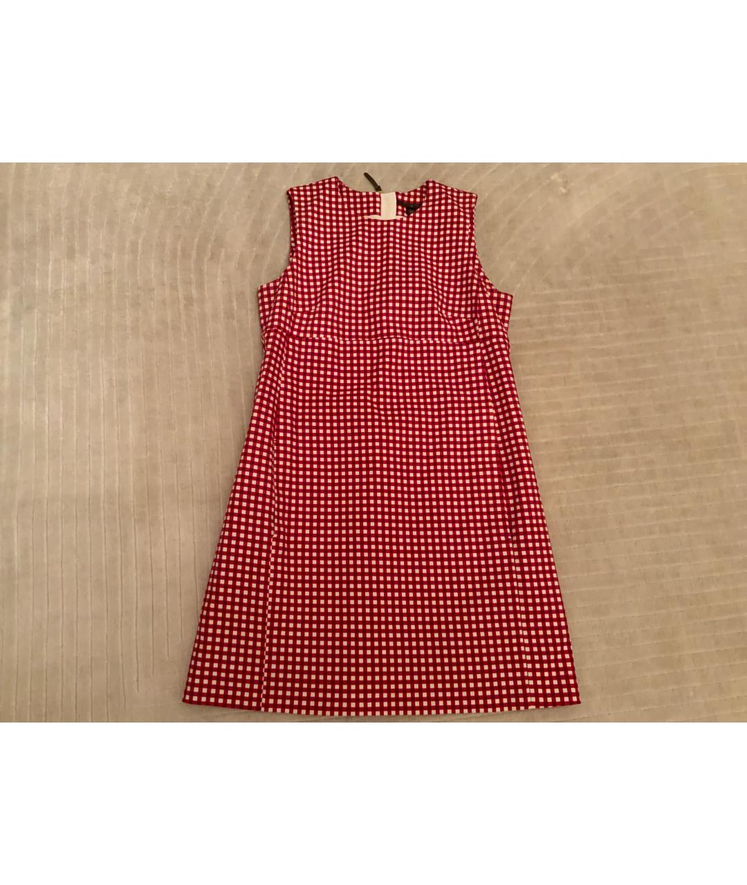 LOUIS VUITTON Красный хлопковый сарафан, фото 2