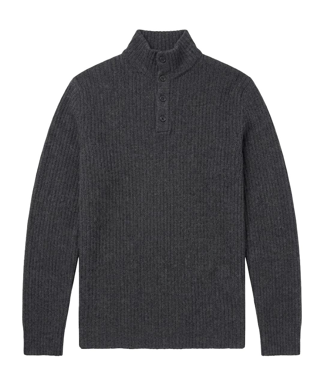 LORO PIANA Серый шерстяной джемпер / свитер, фото 1