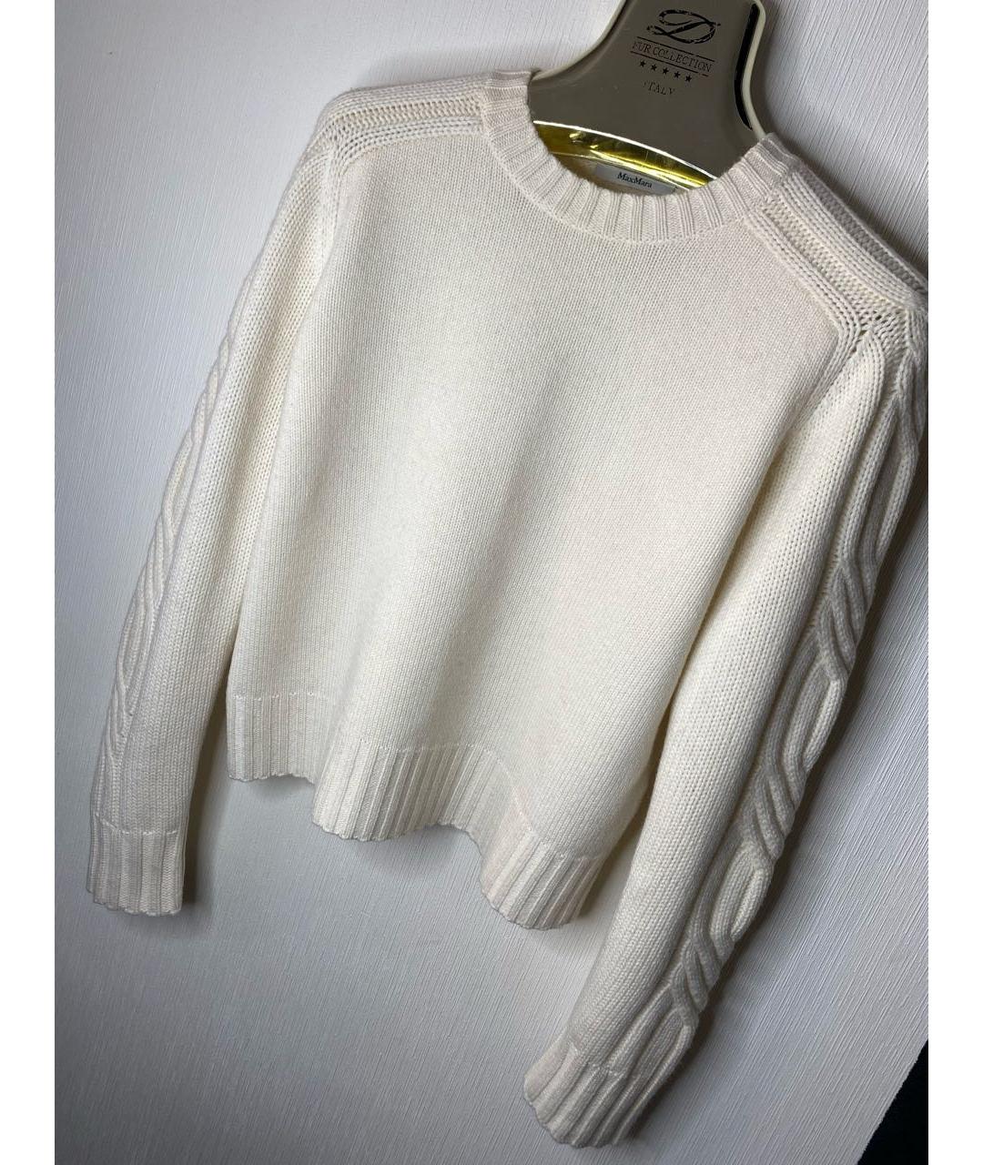 MAX MARA Белый кашемировый джемпер / свитер, фото 6