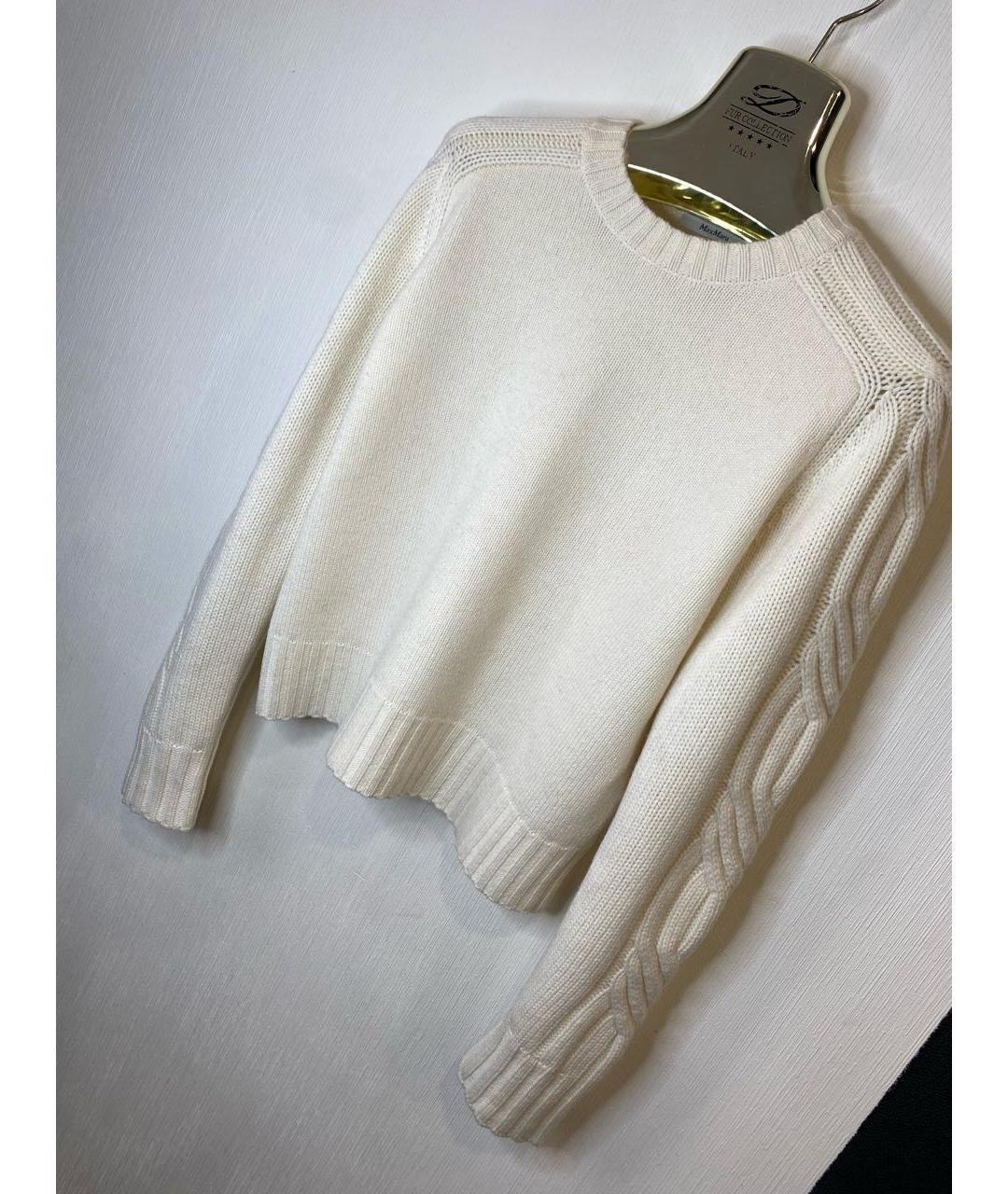 MAX MARA Белый кашемировый джемпер / свитер, фото 3