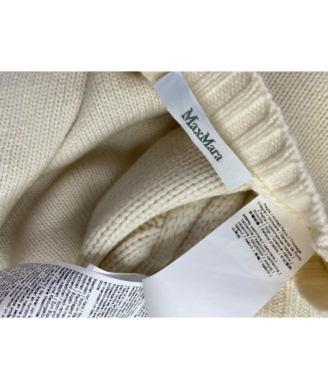 MAX MARA Белый кашемировый джемпер / свитер, фото 4