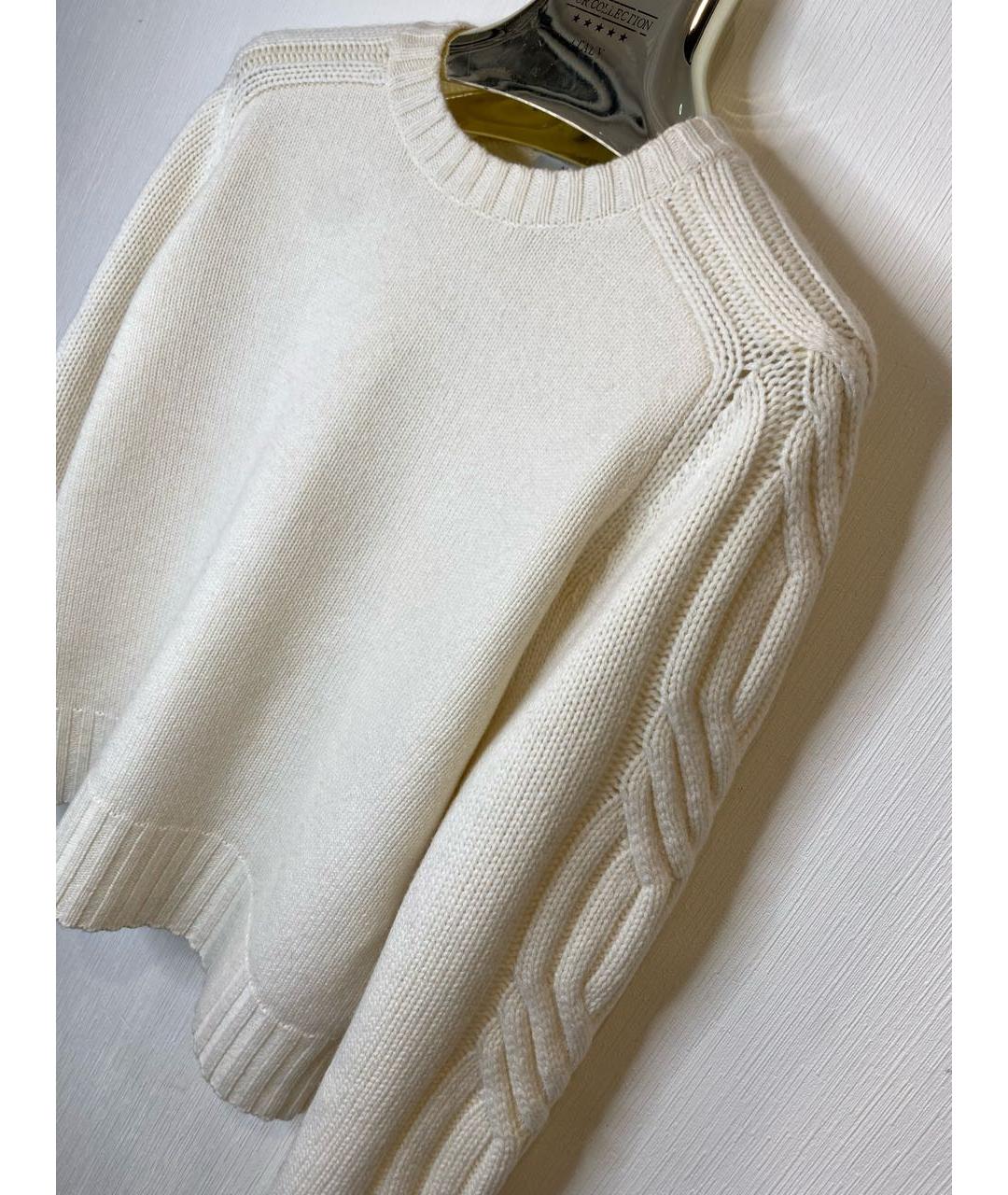 MAX MARA Белый кашемировый джемпер / свитер, фото 2