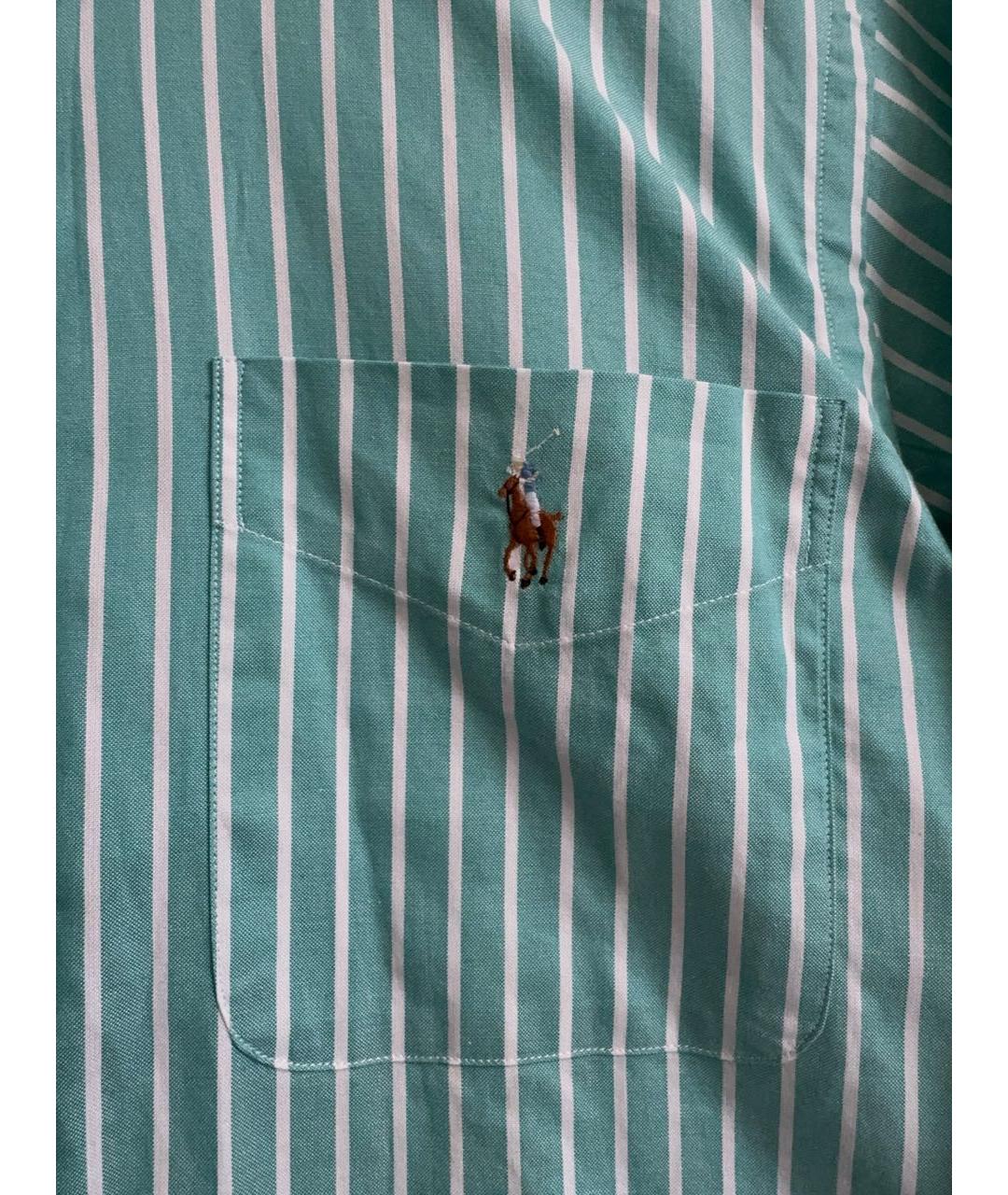 POLO RALPH LAUREN Зеленая хлопковая кэжуал рубашка, фото 6