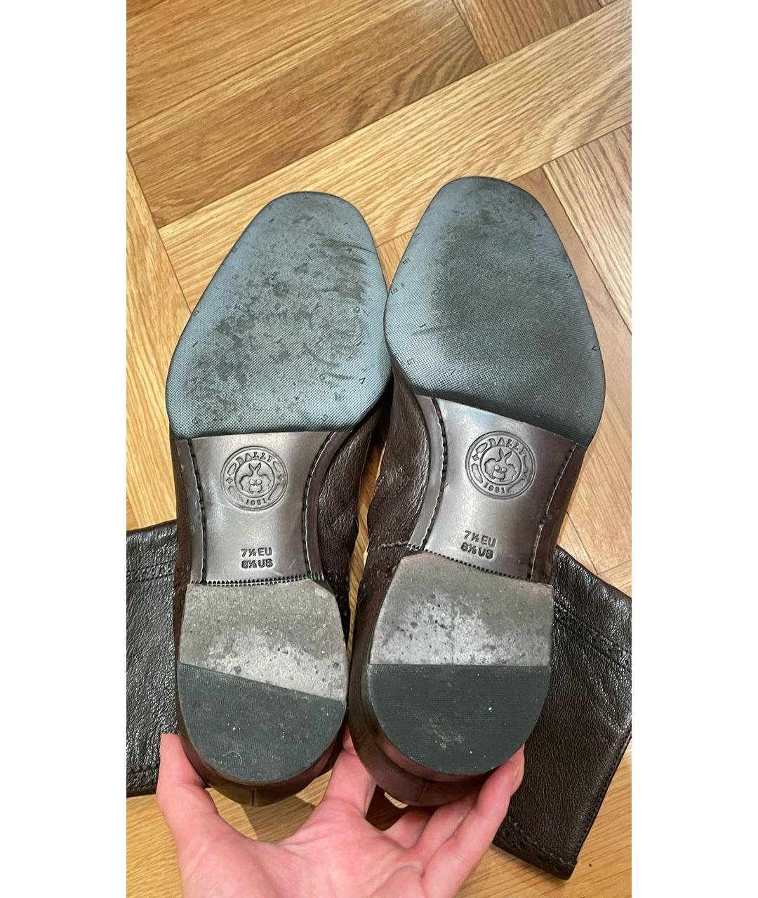 BALLY Коричневые кожаные высокие ботинки, фото 5