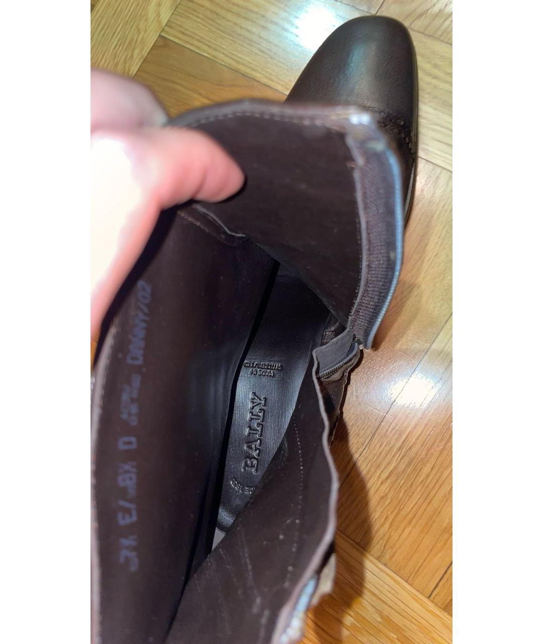 BALLY Коричневые кожаные высокие ботинки, фото 6