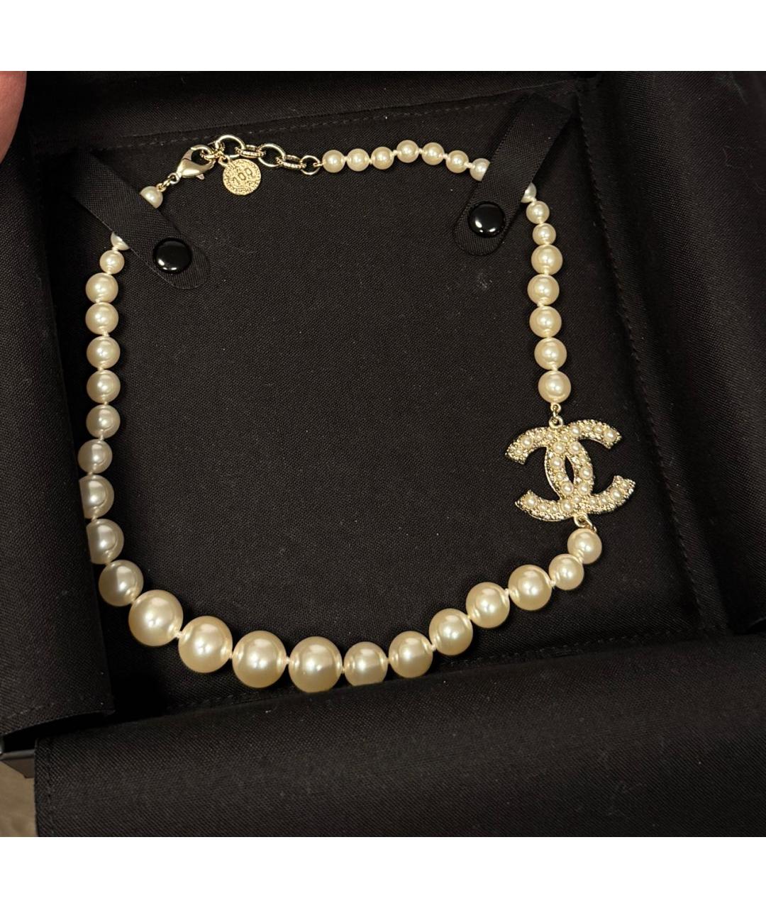 CHANEL Бежевое колье, фото 5