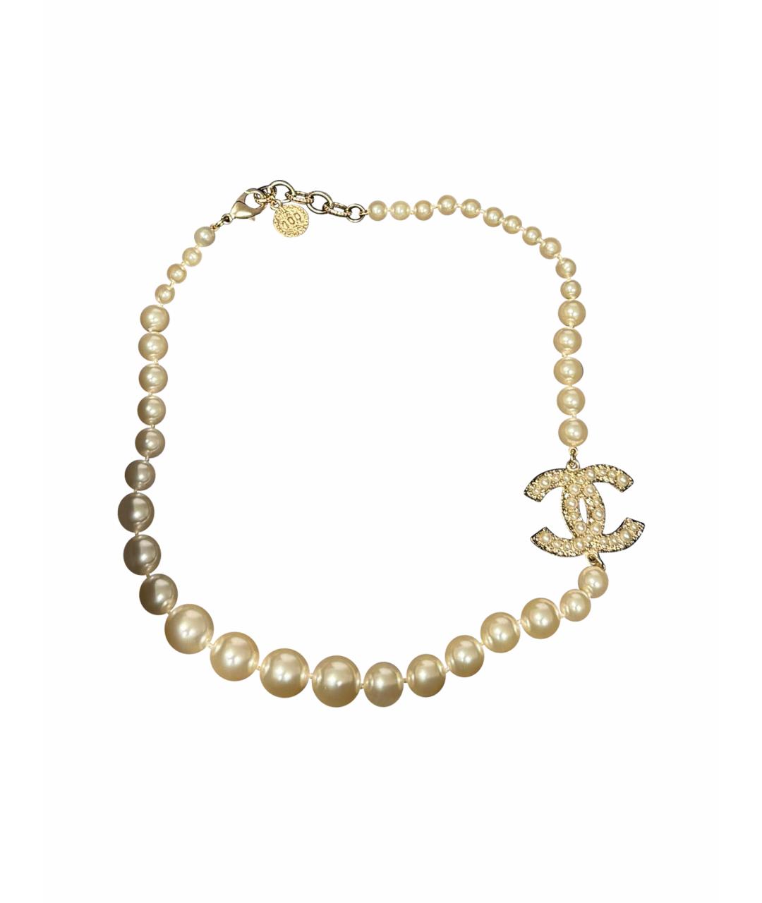 CHANEL Бежевое колье, фото 1