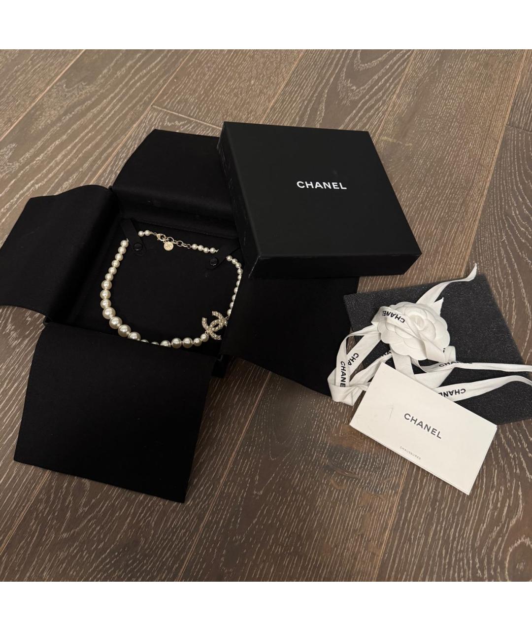 CHANEL Бежевое колье, фото 4