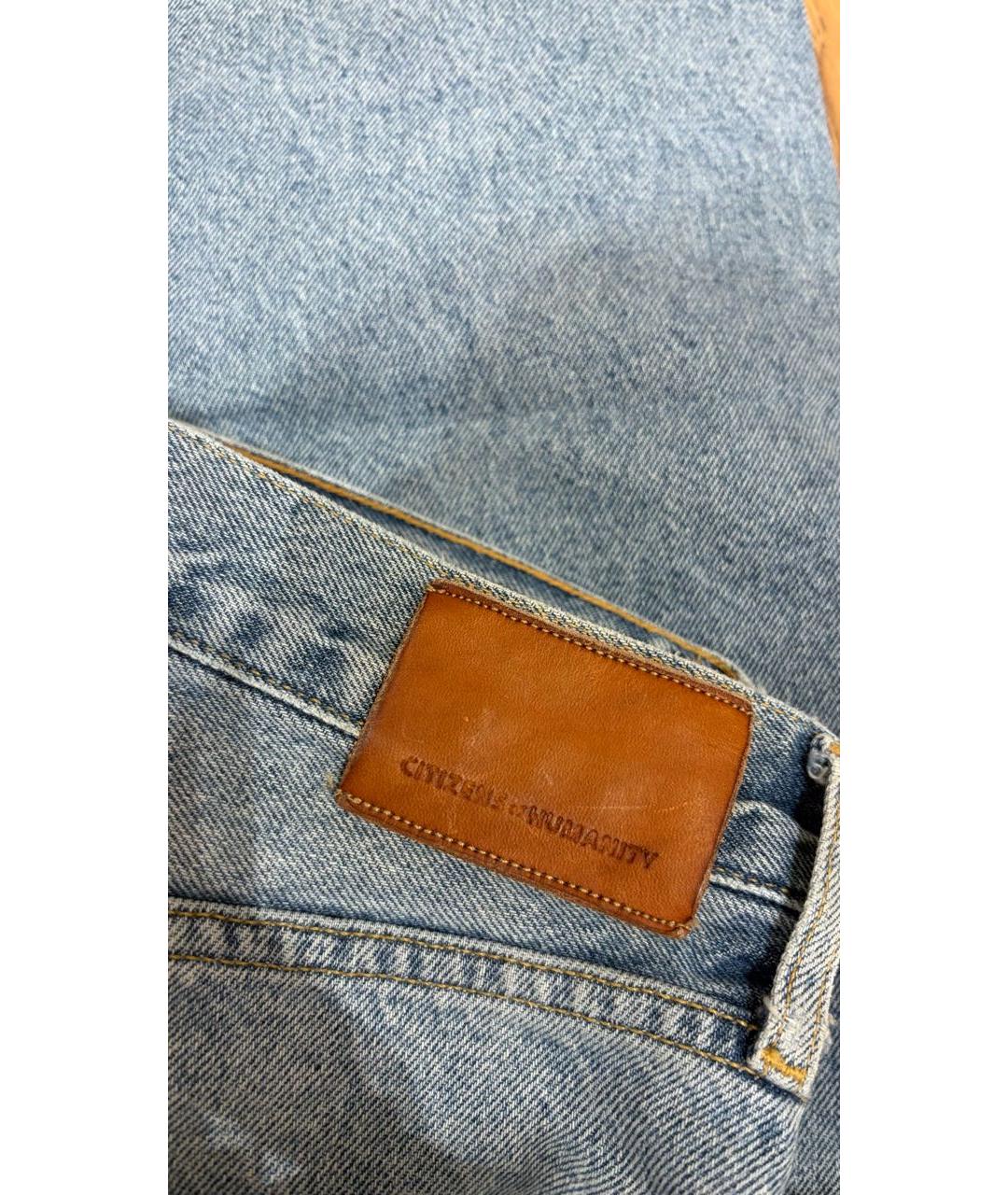 Citizien Of Humanity Голубые хлопковые джинсы слим, фото 5
