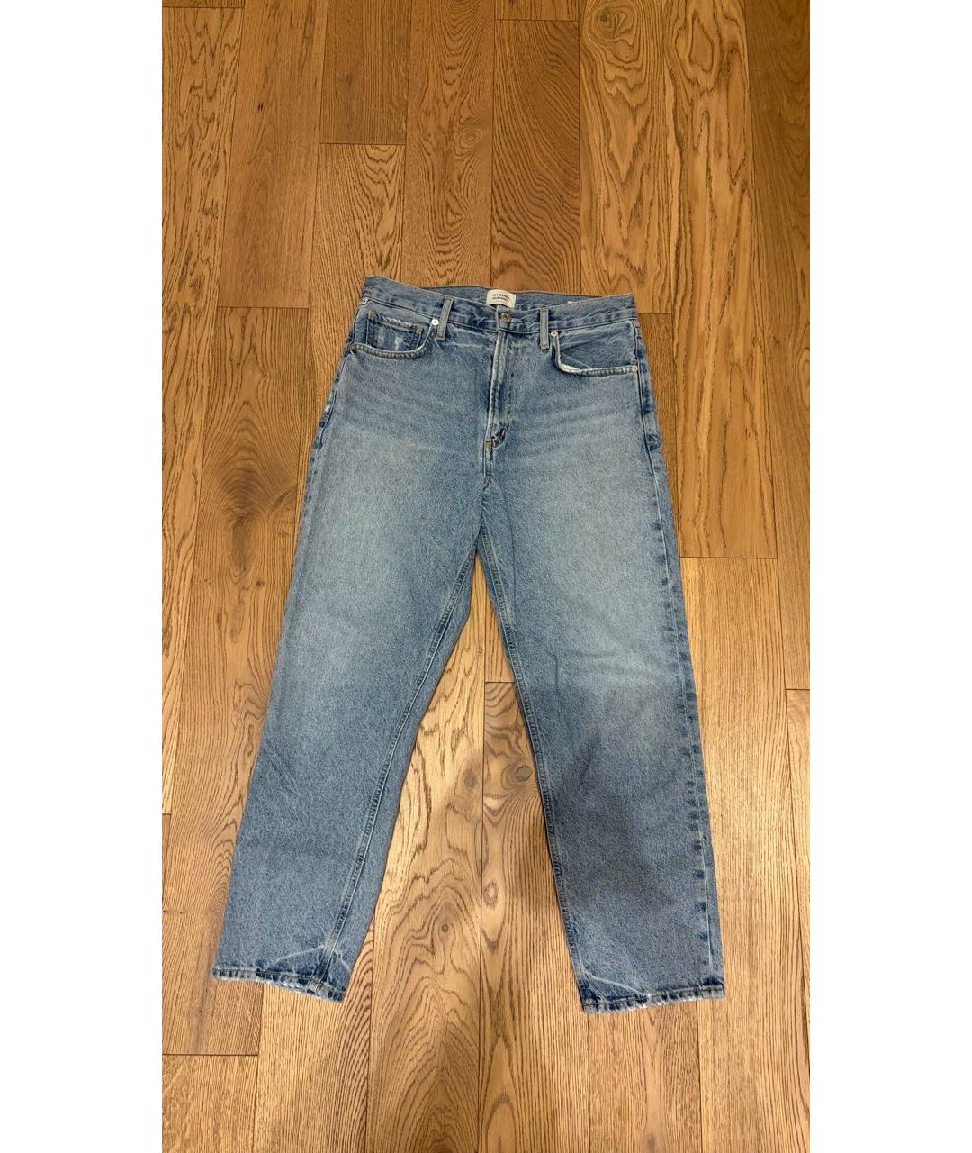 Citizien Of Humanity Голубые хлопковые джинсы слим, фото 9