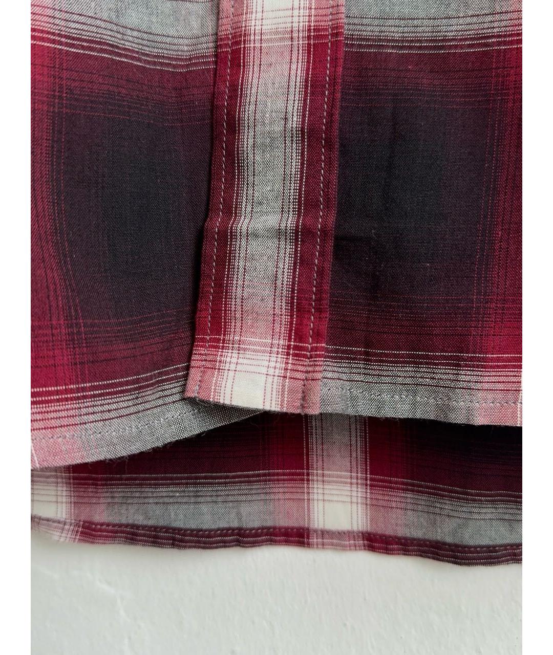 SAINT LAURENT Бордовая хлопко-шелковая кэжуал рубашка, фото 6