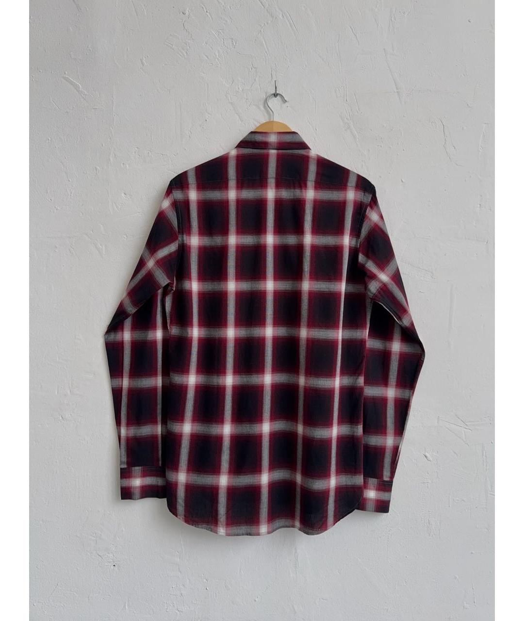 SAINT LAURENT Бордовая хлопко-шелковая кэжуал рубашка, фото 2
