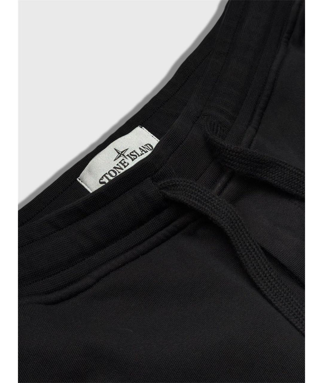 STONE ISLAND Черные хлопковые повседневные брюки, фото 3