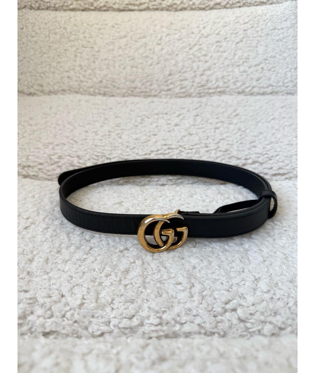GUCCI Черный кожаный ремень, фото 4