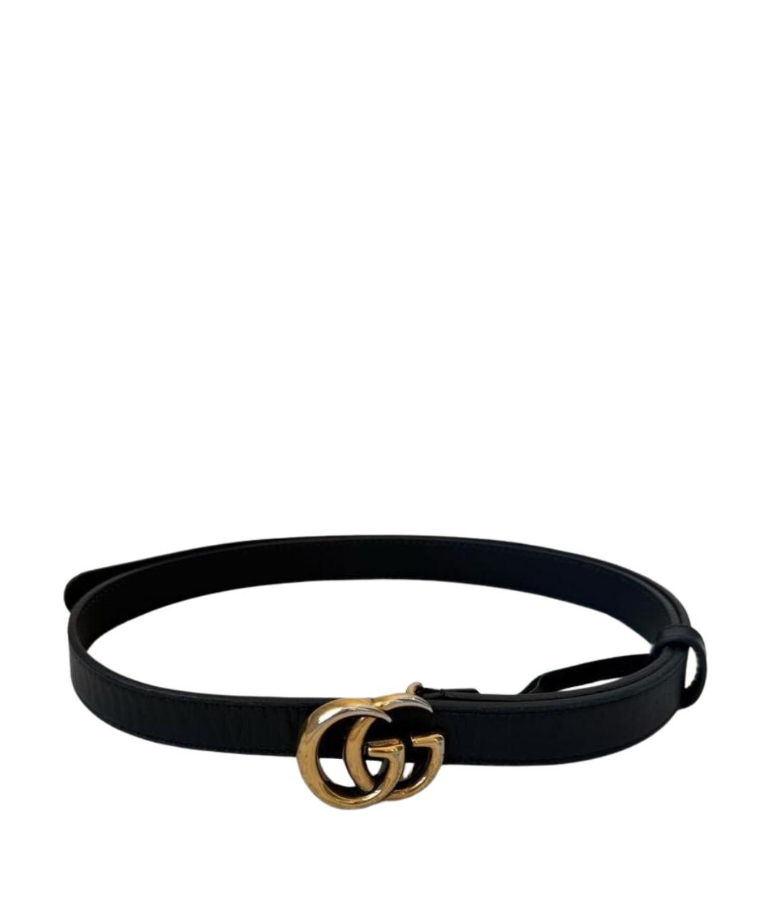 GUCCI Черный кожаный ремень, фото 1