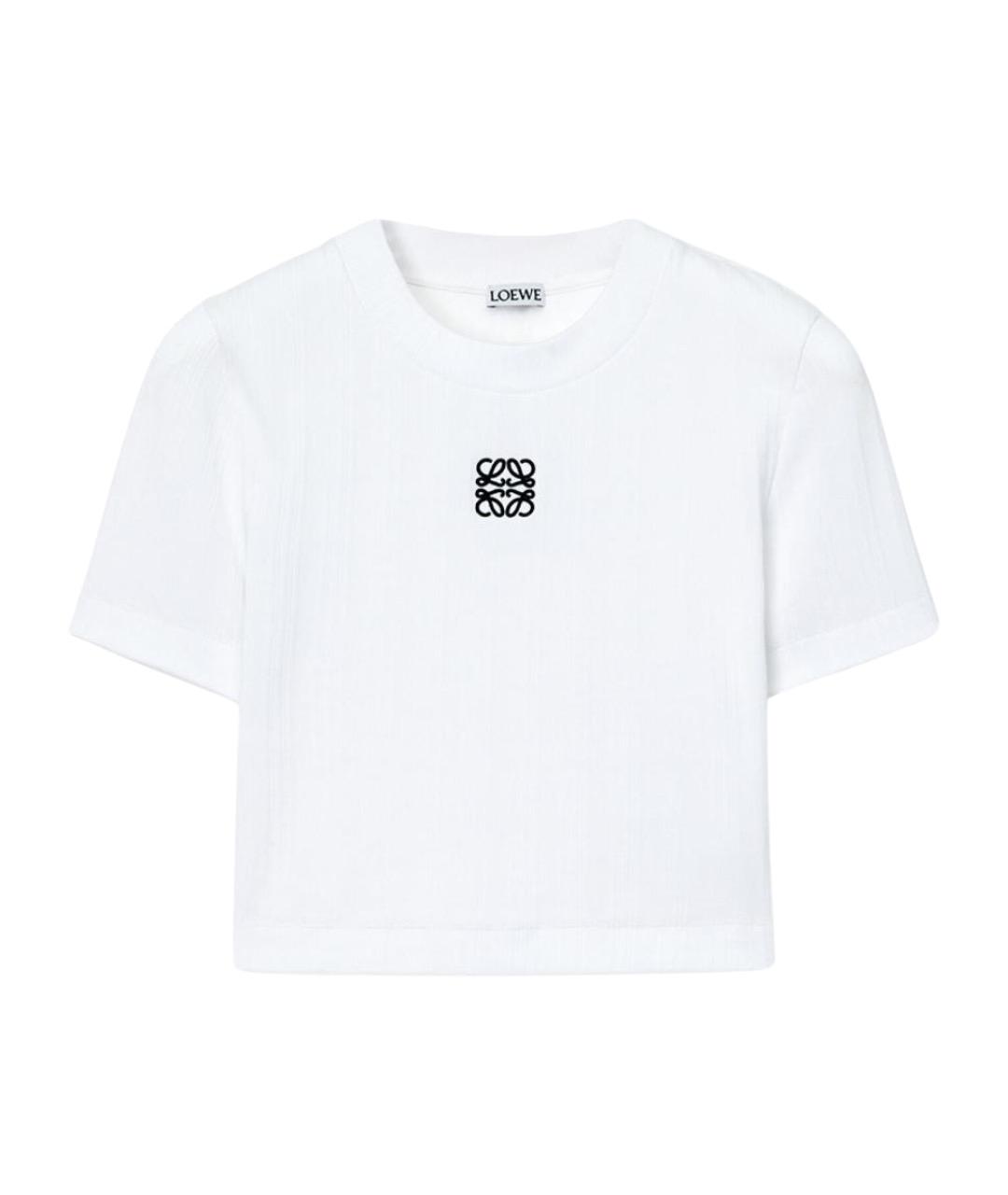LOEWE Белая хлопковая футболка, фото 1