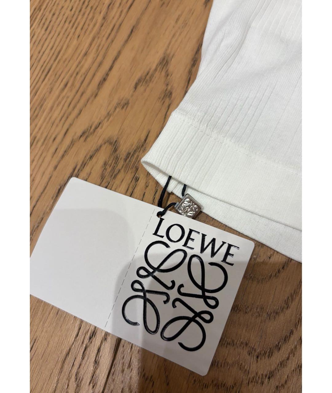 LOEWE Белая хлопковая футболка, фото 5