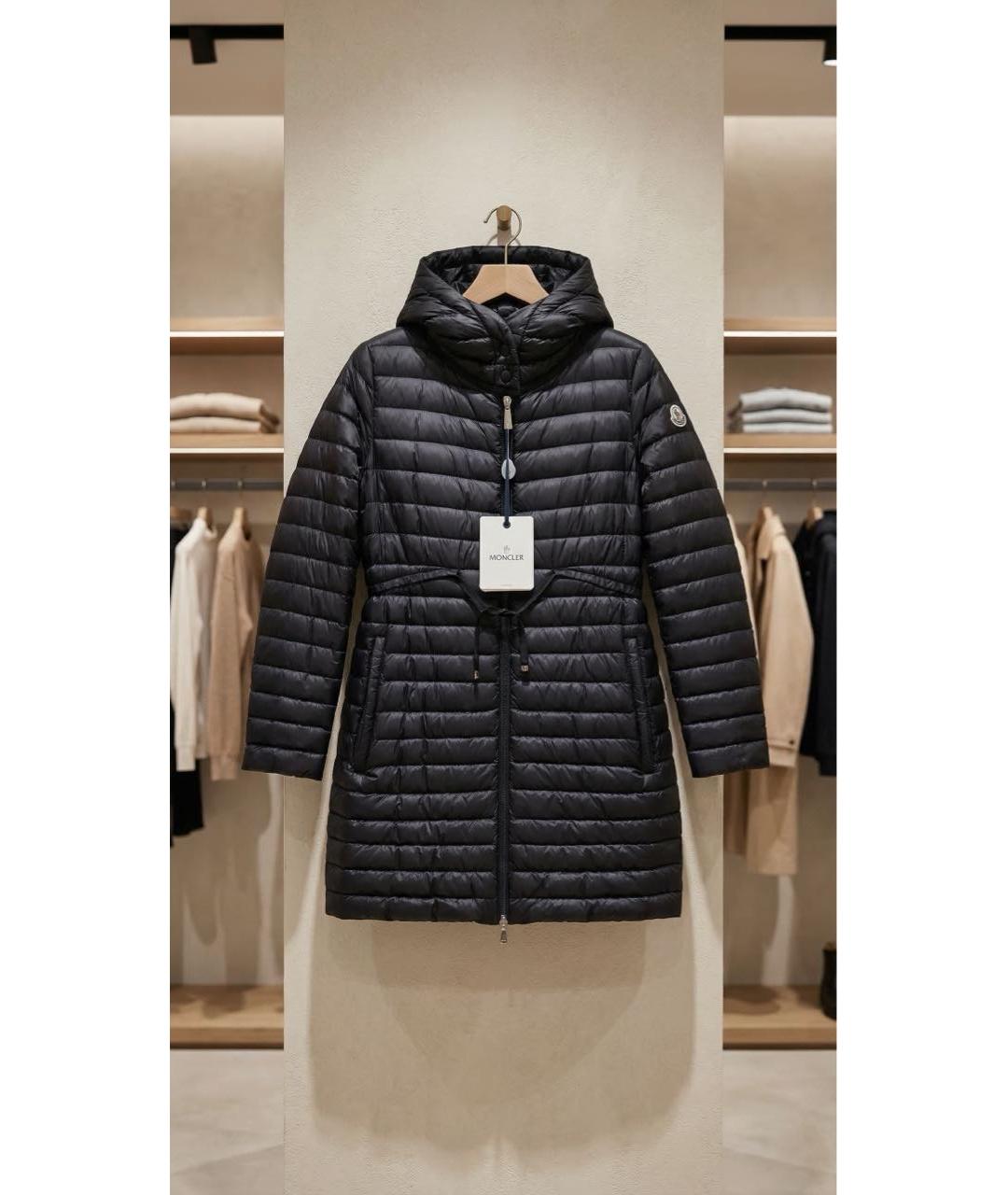 MONCLER Черное пальто, фото 2