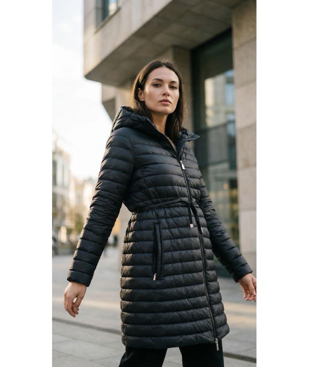 MONCLER Черное пальто, фото 5