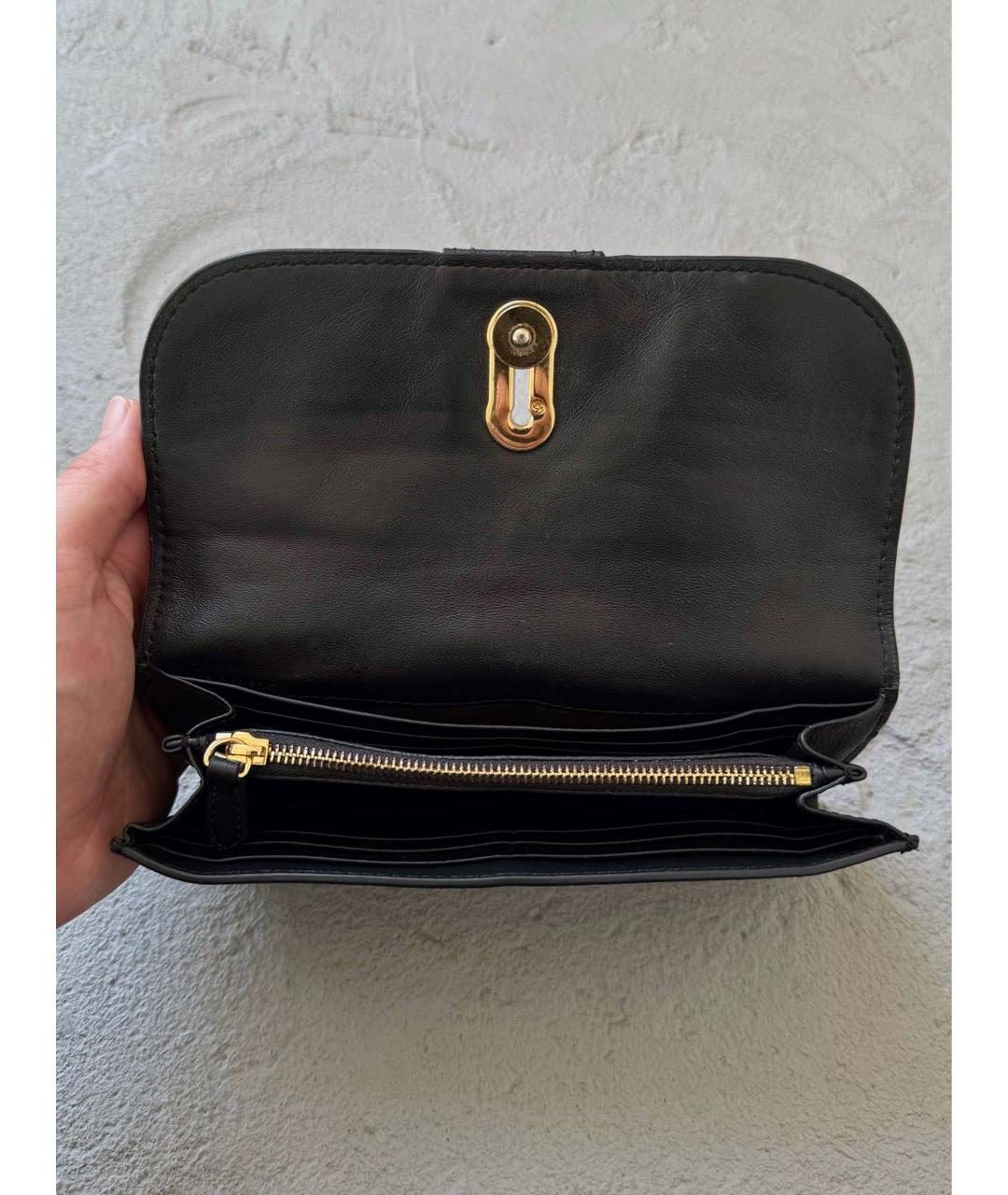 BURBERRY Черный кожаный кошелек, фото 4