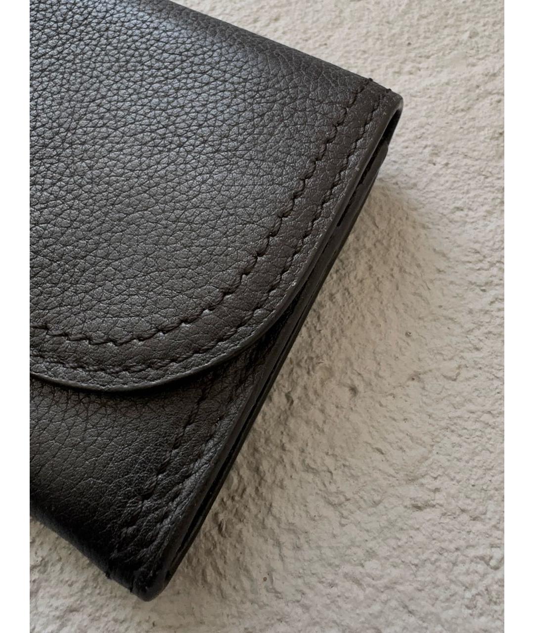 BURBERRY Черный кожаный кошелек, фото 6