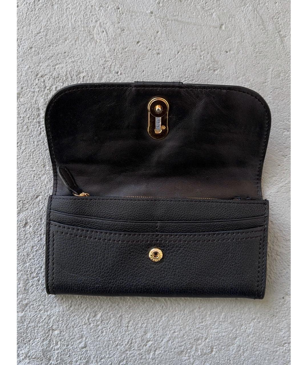 BURBERRY Черный кожаный кошелек, фото 3