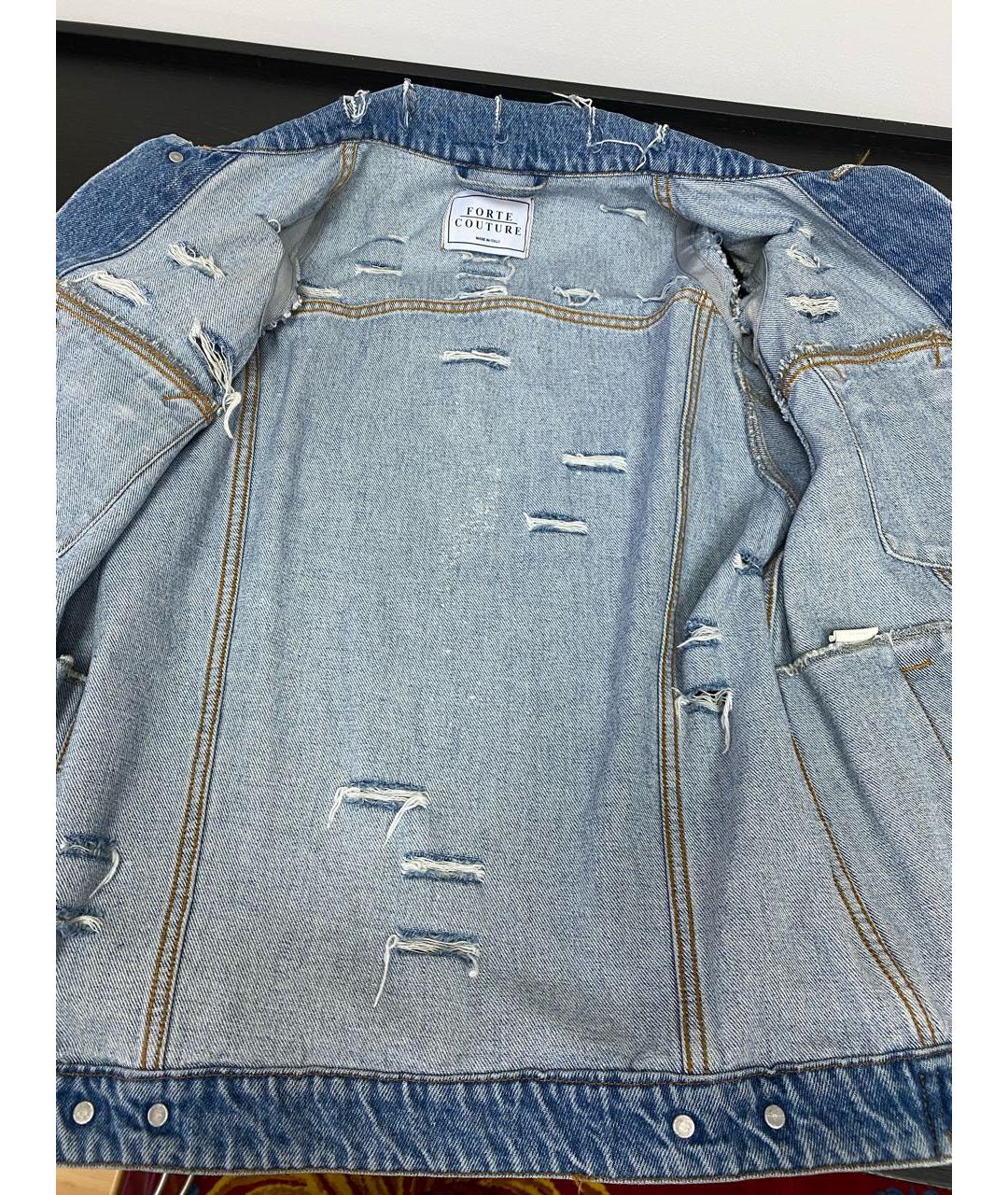 FORTE COUTURE Голубая деним куртка, фото 5