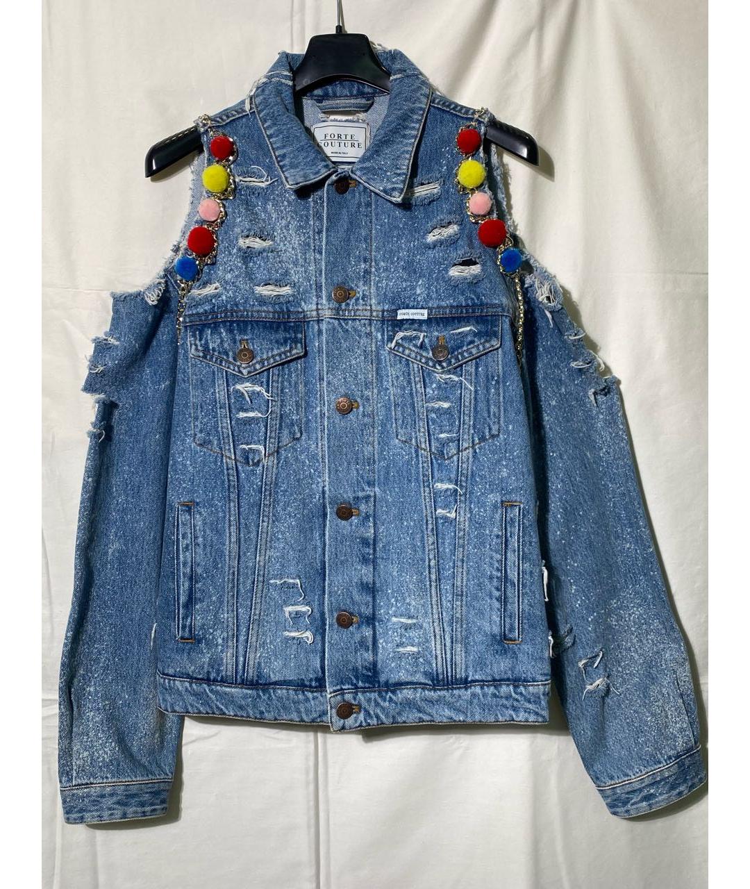 FORTE COUTURE Голубая деним куртка, фото 9