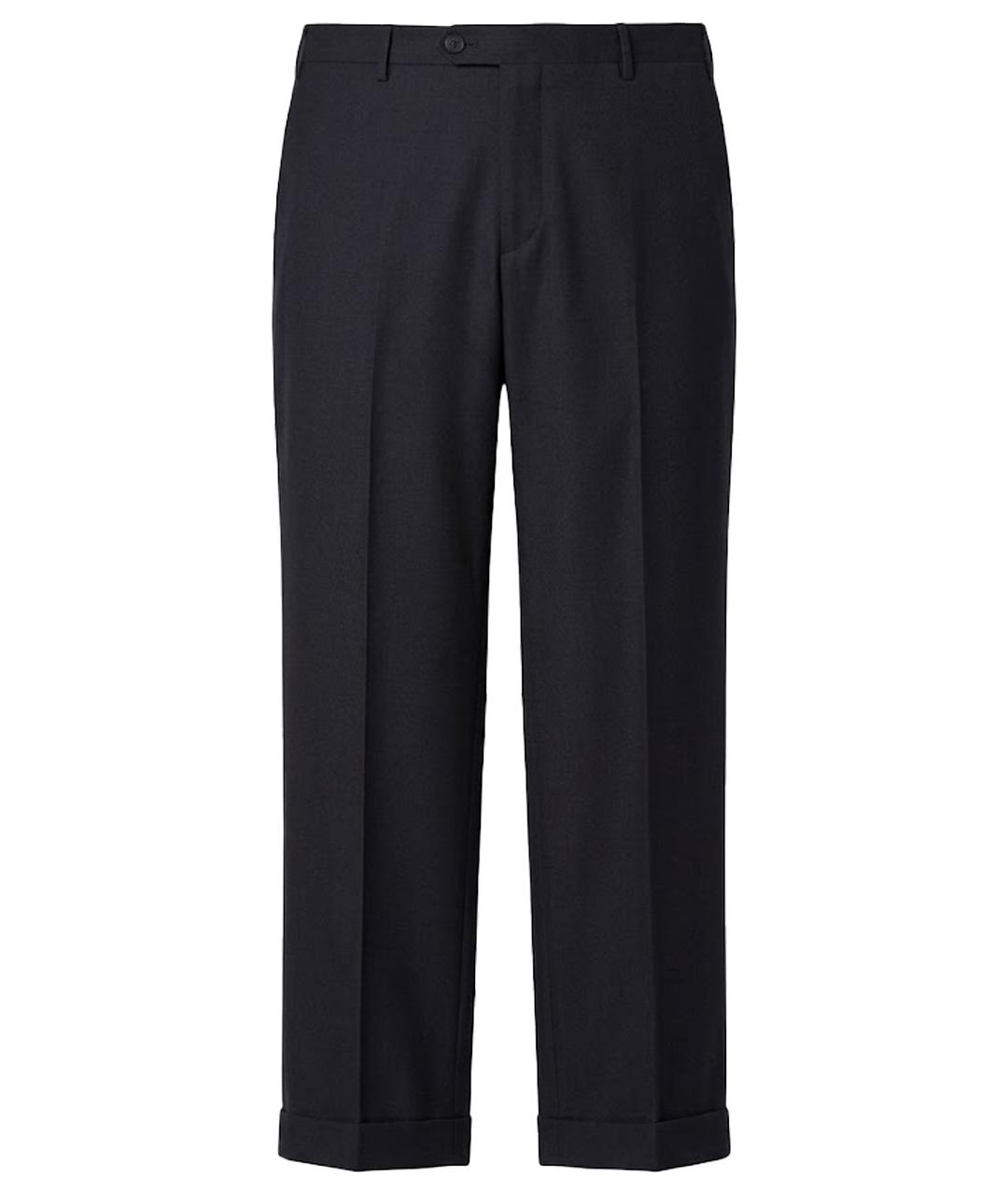 CORNELIANI Антрацитовые шерстяные классические брюки, фото 1