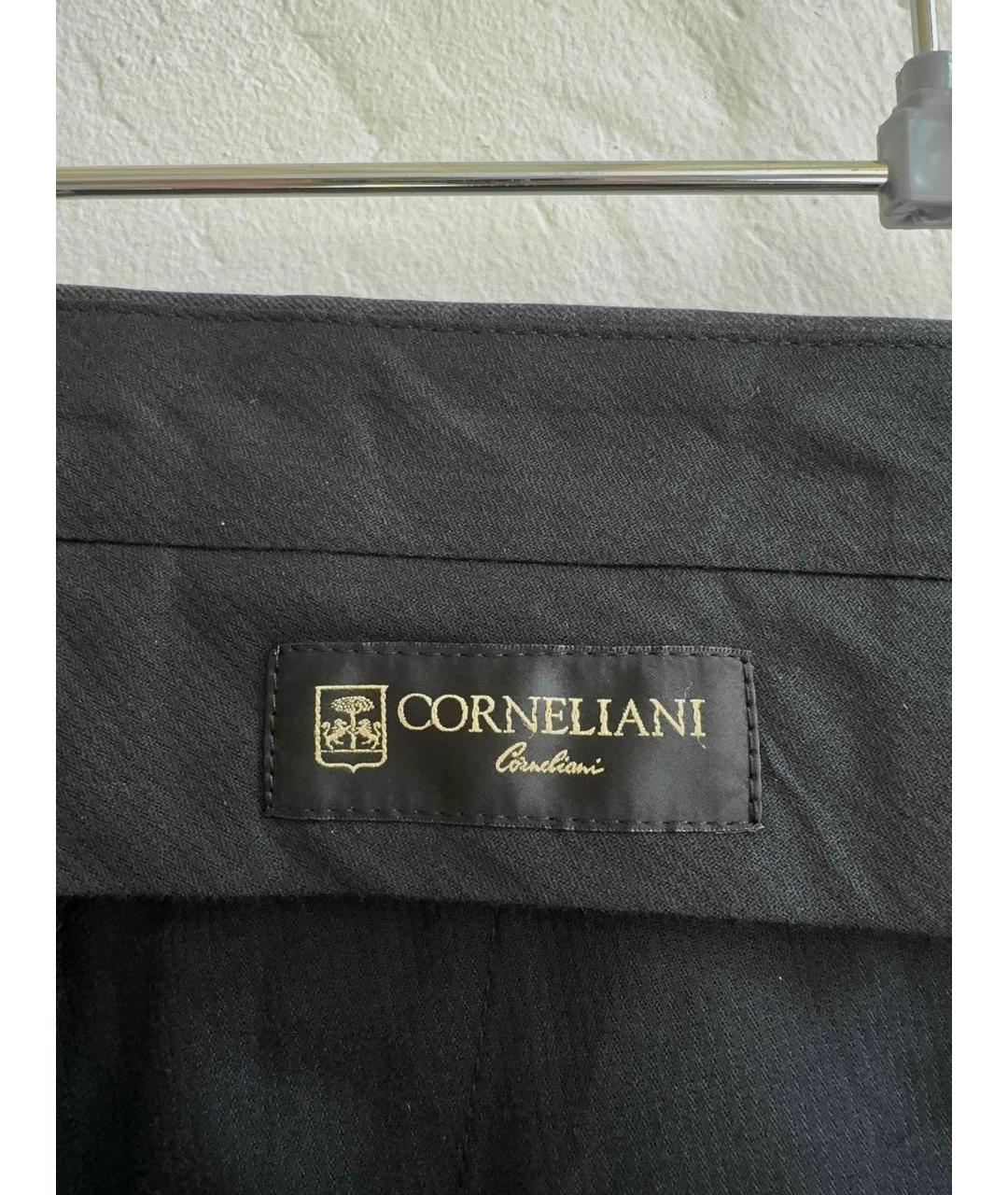 CORNELIANI Антрацитовые шерстяные классические брюки, фото 8