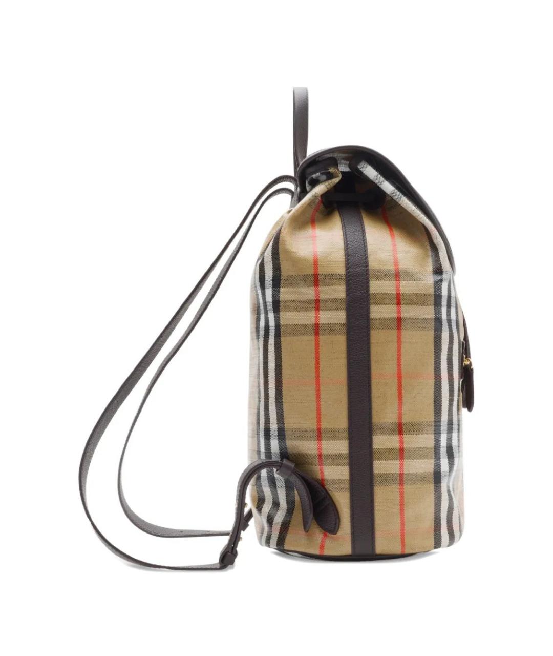 BURBERRY Бежевый хлопковый рюкзак, фото 4