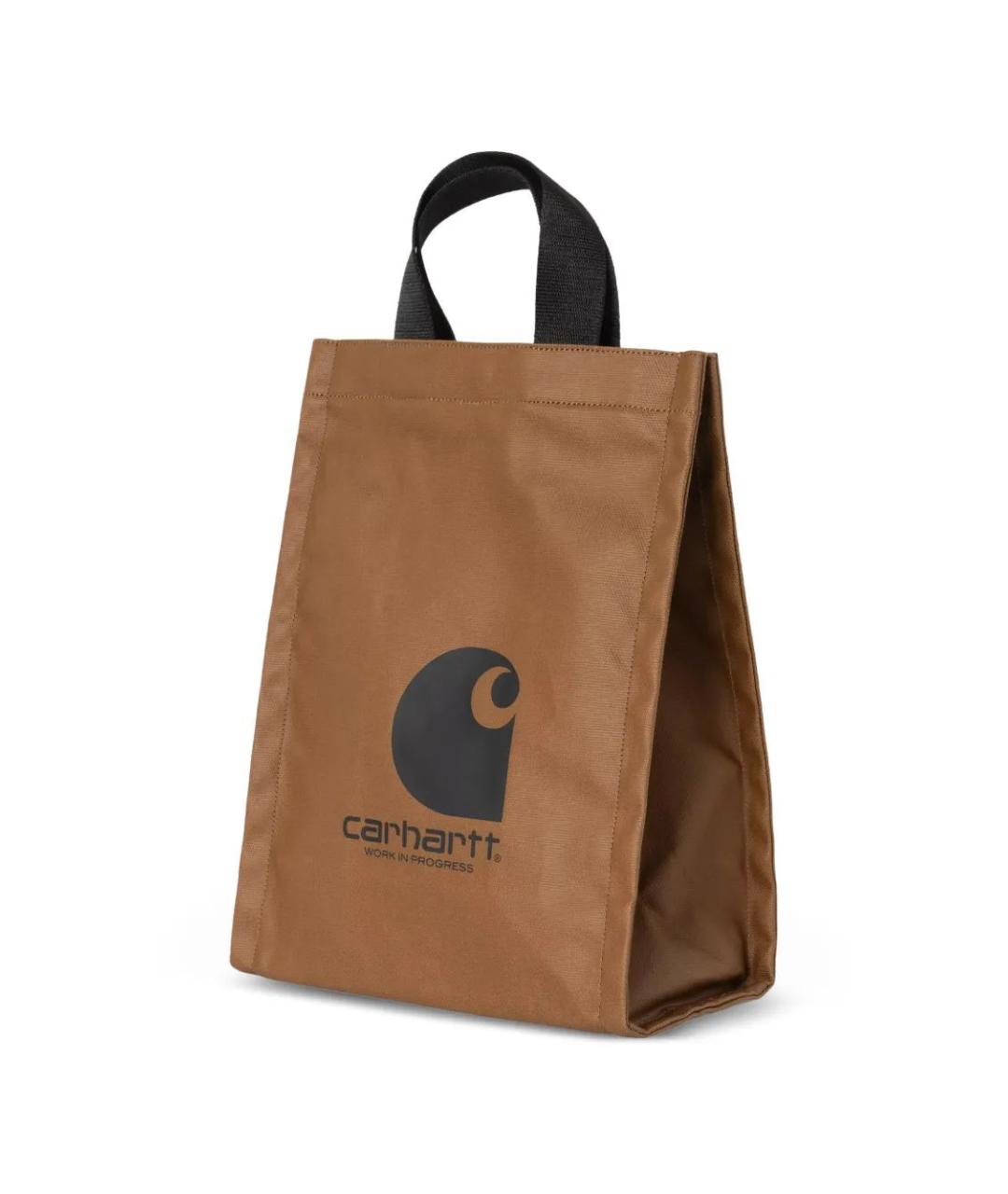 CARHARTT WIP Коричневая хлопковая сумка тоут, фото 2