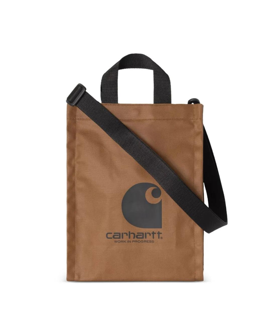 CARHARTT WIP Коричневая хлопковая сумка тоут, фото 1