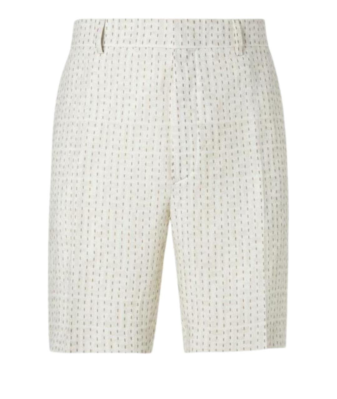 FENDI Белые льняные шорты, фото 1