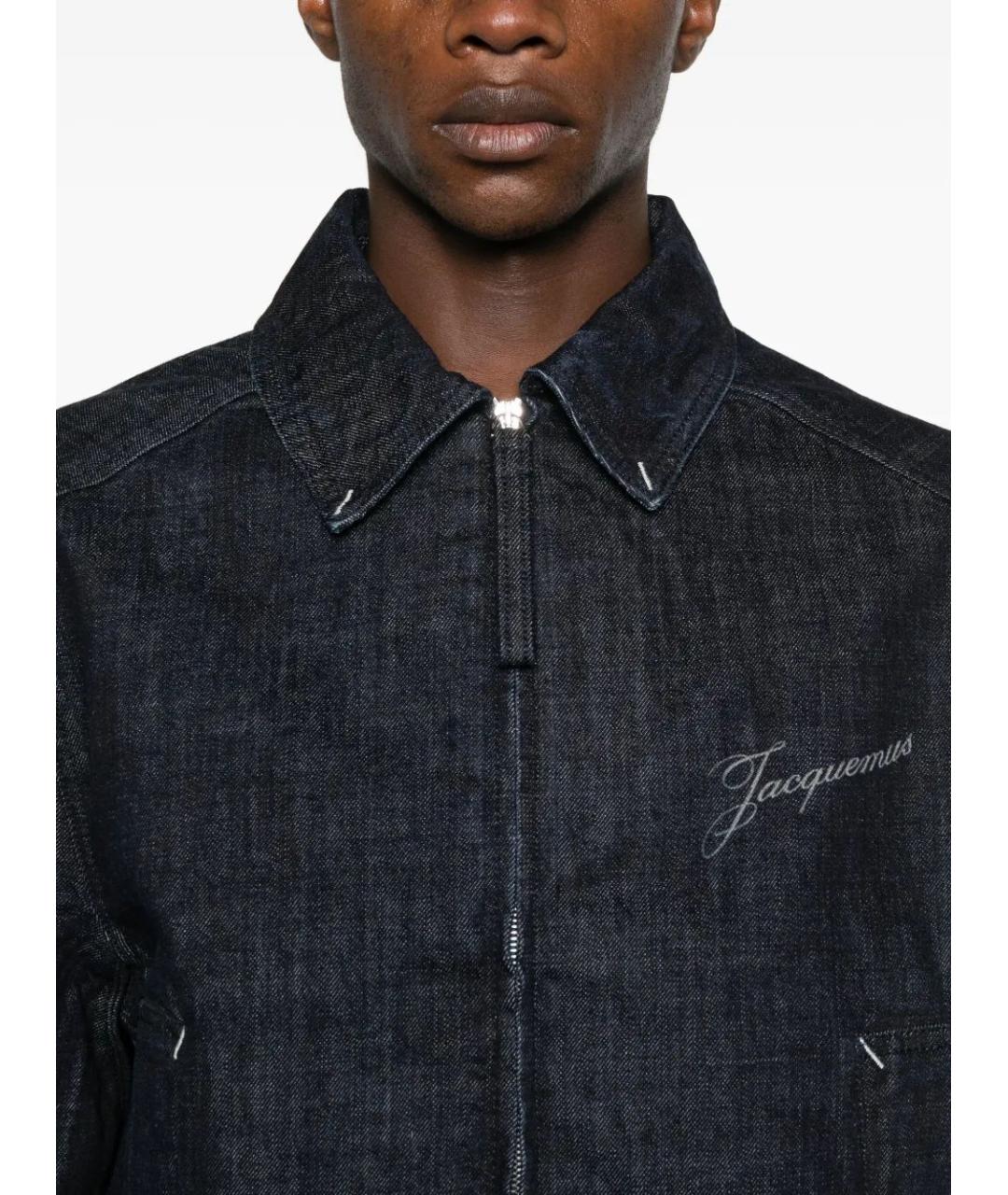 JACQUEMUS Темно-синяя деним куртка, фото 5