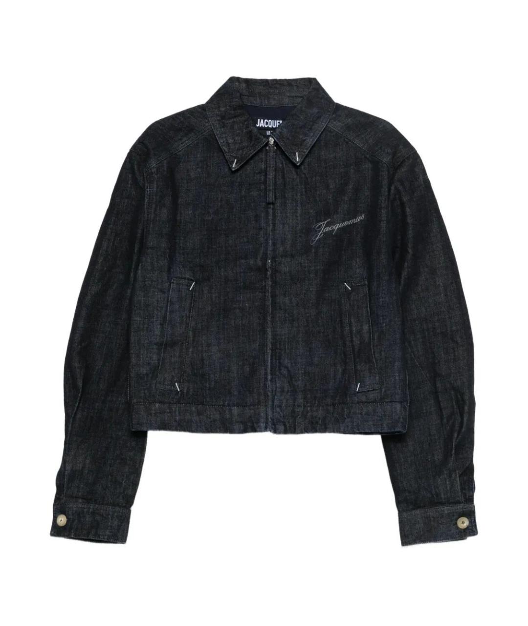JACQUEMUS Темно-синяя деним куртка, фото 1