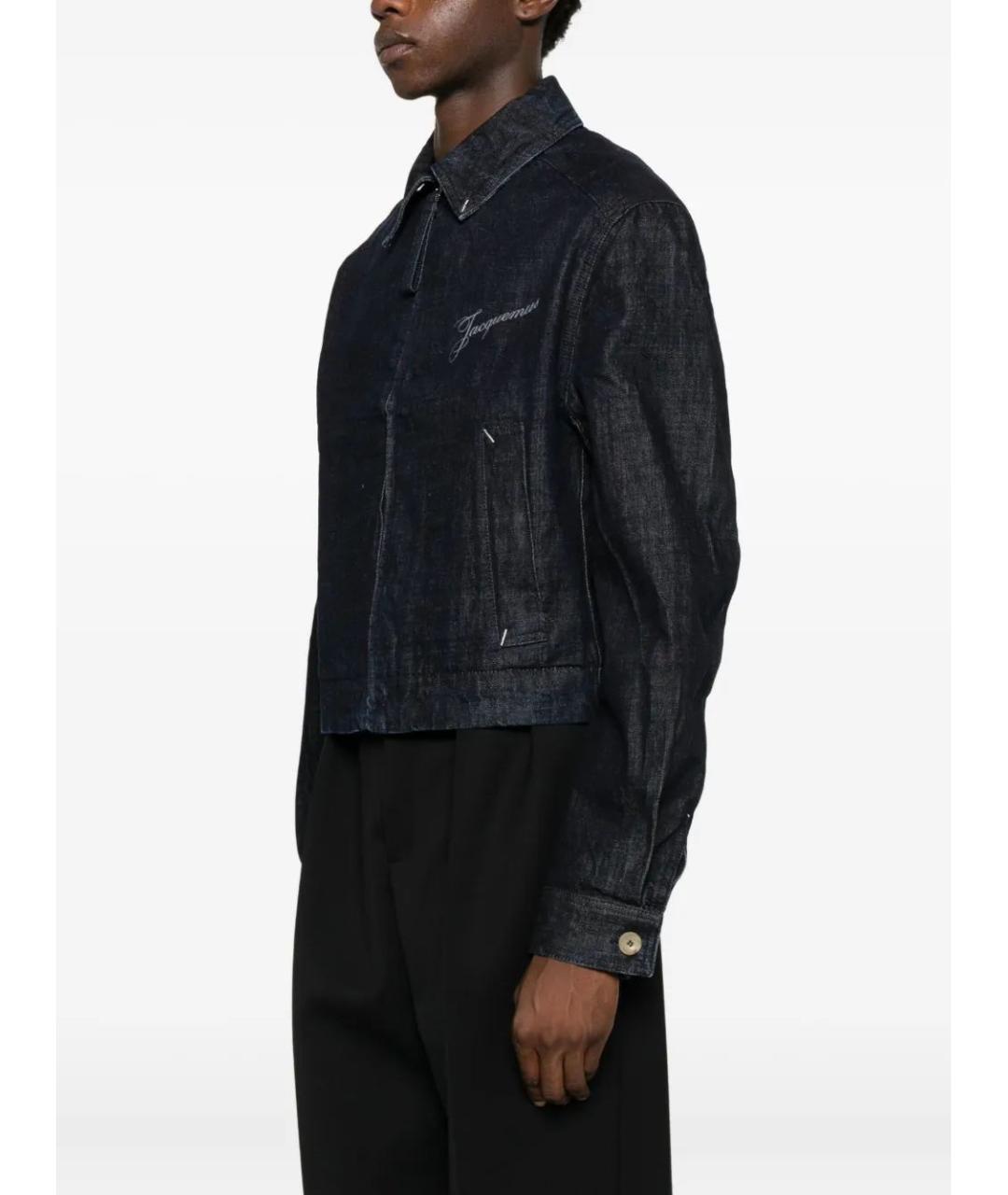 JACQUEMUS Темно-синяя деним куртка, фото 3