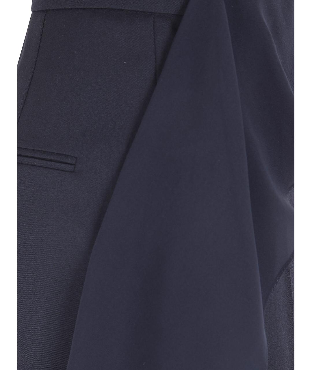 LANVIN Черные вискозные прямые брюки, фото 3