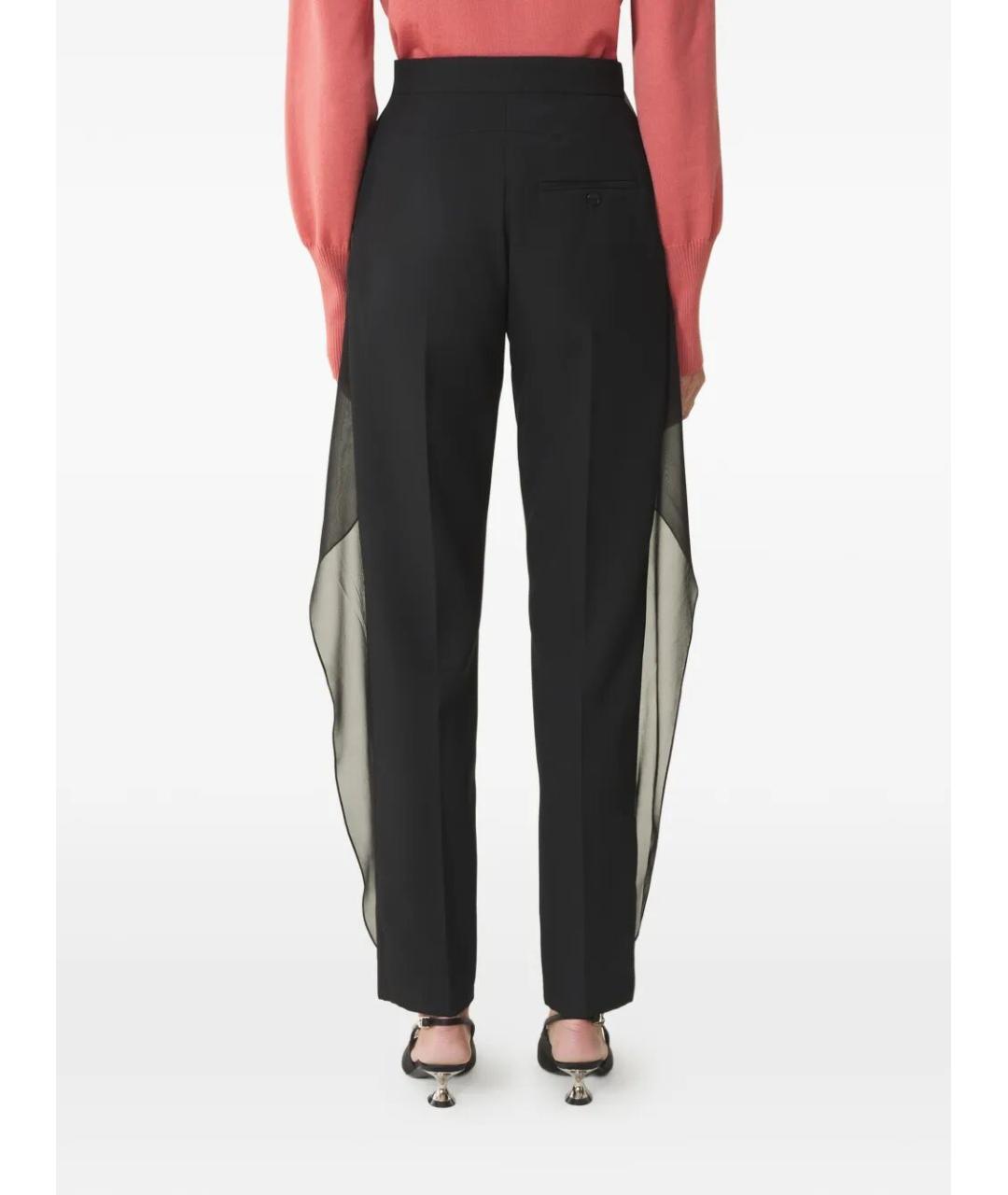 LANVIN Черные вискозные прямые брюки, фото 5