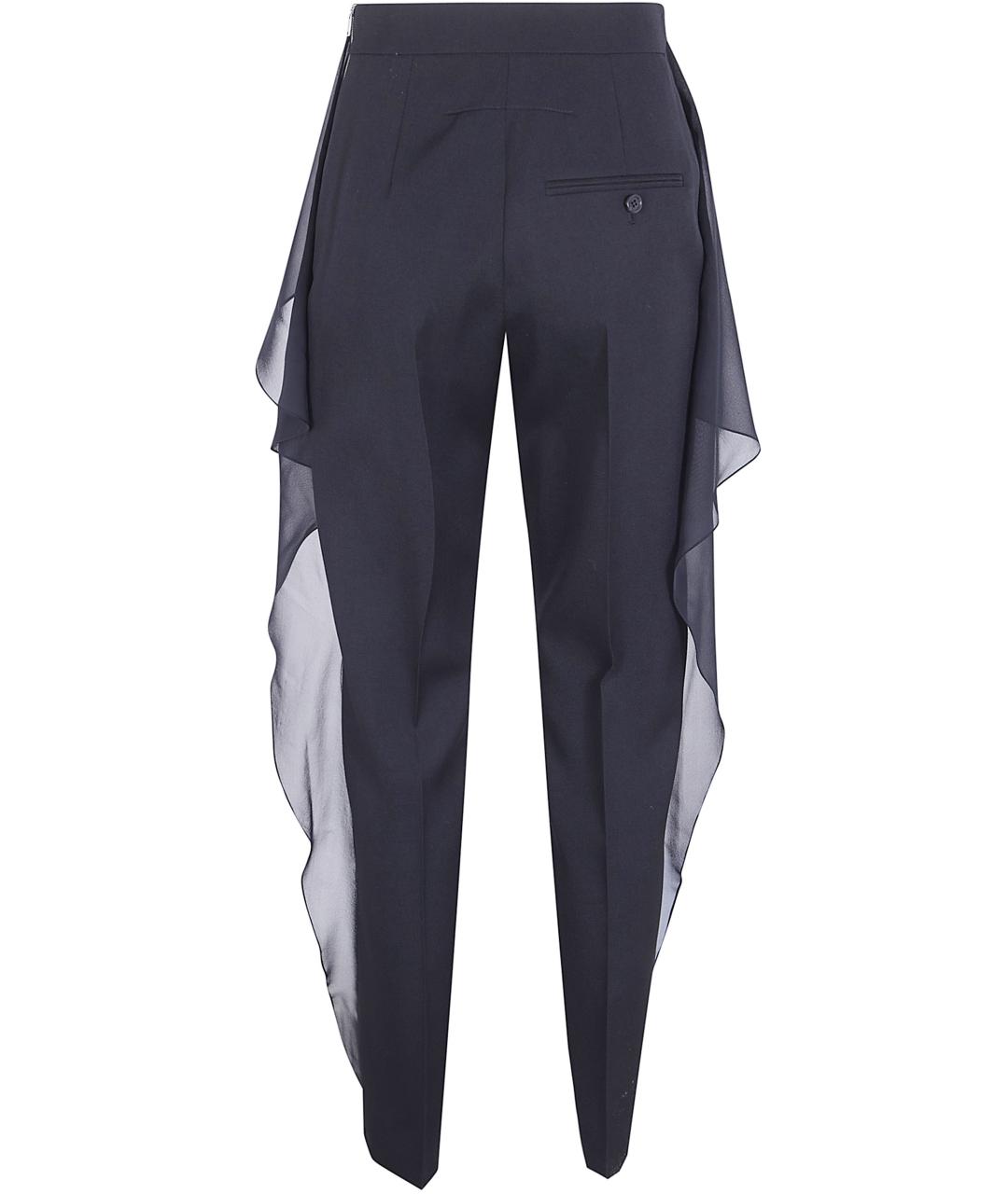 LANVIN Черные вискозные прямые брюки, фото 2