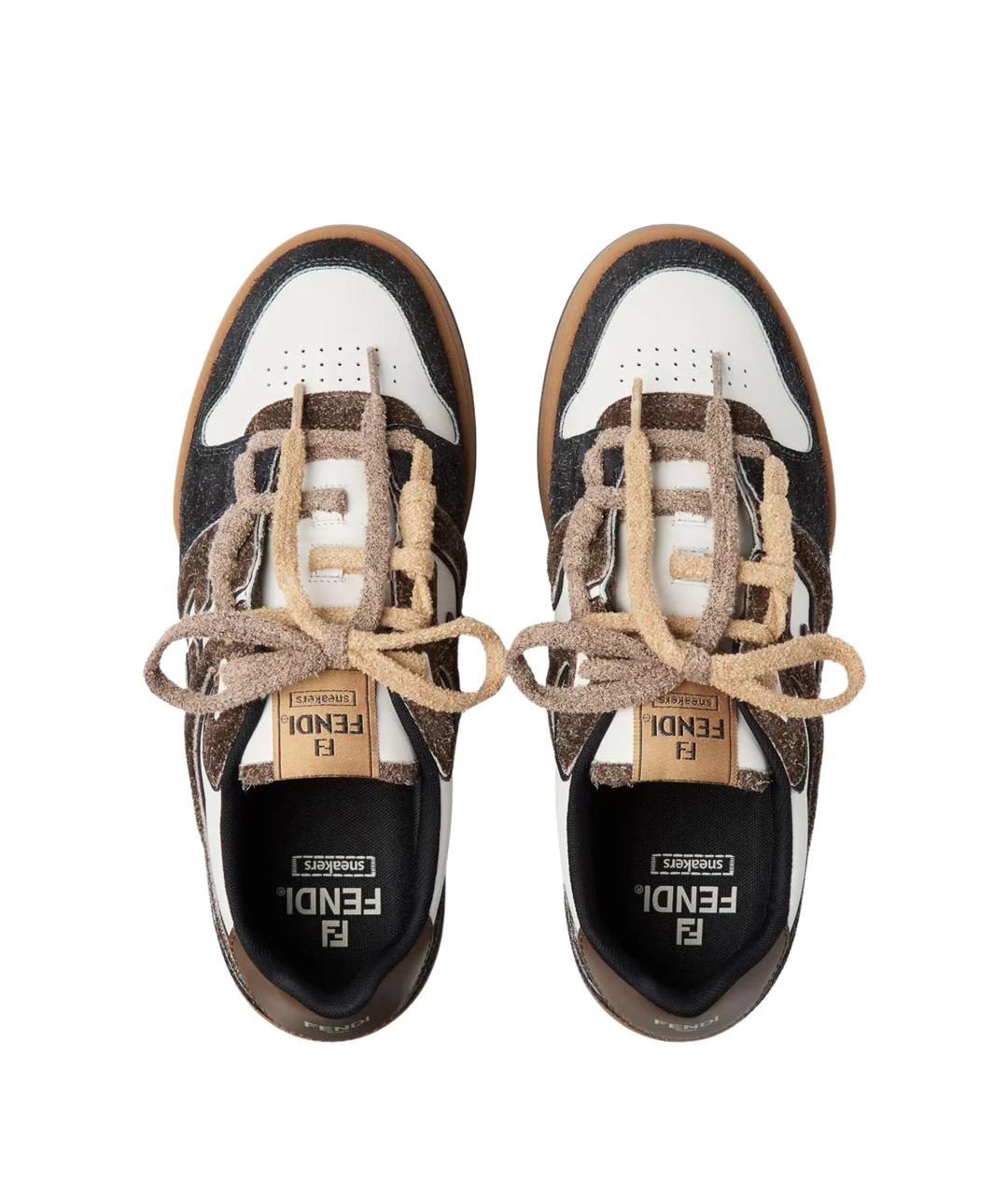 FENDI Кожаные низкие кроссовки / кеды, фото 2